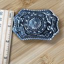 Floral Belt Buckle Ornate Western Cowgirl Layered 3D Design Photo 3