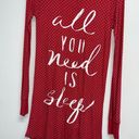 Live Love Dream Aeropostale  Waffle Knit Nightgown Long Sleeve Womens Size S Red Photo 1