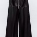 ZARA  HIGH-WAISTED FAUX LEATHER MARINE STRAIGHT PANTS Photo 2