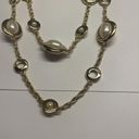 Talbots  Gold Tone Faux Pearl Statement Necklace NWT Double Strand Photo 1