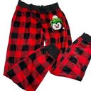 Wish Third  womens Medium Lounge Pants jogger Pajama buffalo plaid winter sequins Photo 0