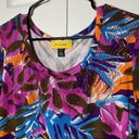 St. John  Womens Floral Leaves Blouse Short Sleeve Size Large Photo 6