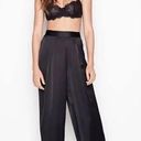 Victoria's Secret NWT  Black Satin Wide Leg Pant Photo 0