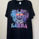 Krass&co Port &  Black Karma Cat Graphic T-shirt ~ Unisex Size XL Photo 0