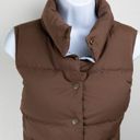 Polo  Jeans Brown Blue Women Reversable Down Puffer Vest M Photo 4