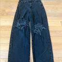 Wild Fable  Black Distressed Baggy High Rise Jean Womens Size 4/27 Photo 0