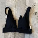 Aerie NWT  Black Ribbed Triangle Bikini Top Photo 0