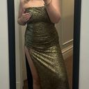 Pretty Little Thing Gold Metallic Dress Photo 2