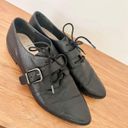 Via Spiga  Buckle Pointed Stud Lace up 'Ladonna' Loafers Black Womens Size US 9 Photo 3