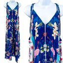 Rococo  Sand Floral Print 100% Silk Tassel Sleeveless Asymmetrical Maxi Dress XS Photo 1