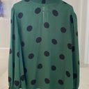 EST.1946 Green and Black Polka Dot Blouse Photo 0