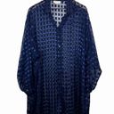 Vintage Blue Sand Dollars  Sheer Oversized Tunic Shirt Photo 3