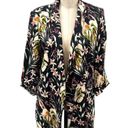 ZARA  Wild Willow Floral Satin Blazer 3/4 Length Sleeve Size Medium Photo 0