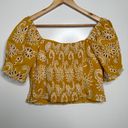 ASTR The Label Mustard Bondi Eyelet Lace Top Size Small Photo 4