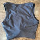 Aerie Offline Ribbed Shine Twist Front Sports Bra Brown Small Photo 1