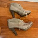 Paul Green  Nubuck Leather Platform Heel Lace-up Boots Chukka Booties UK 4.5 US 7 Photo 0