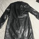 Abercrombie & Fitch Long Vegan Leather Coat Photo 3