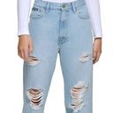 DKNY NWT   Jeans Distressed Frayed Hem Straight Leg Jeans 32/14 Photo 2