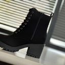 Soda Black Suede Chunky Heel Ankle Boot  Photo 2