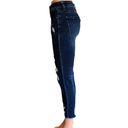 Edge KANCAN Distressed Button Fly Skinny Raw  Denim Blue Jeans ~ Women's Size 26 Photo 2