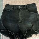 Forever 21 Black/gray Jean Shorts Photo 4