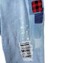 Lane Bryant  Mid-Rise Boyfriend Jeans Patchwork Buffalo Check‎ Distressed Sz 22 Photo 2