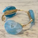 Bourbon and Boweties NEW  Blue Agate Bangle Photo 1