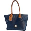 Dooney & Bourke  Leather Tote Bag Large Blue Purse Classic Photo 9