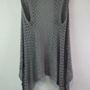 Romeo + Juliet Couture  Crochet Vest Grey Sz Small Loose Knit Drapey Front Y2K Photo 2