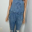 One Teaspoon ONE X  Hooligan Distressed Cropped Denim overalls size 28 Photo 6