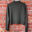 Lush Clothing Gray Heathered Lush High Neck Ribbed Rolled Sleeve Sweater Photo 10