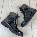 Michael Kors Michael  MK Pattern Alistair Lace Up Booties 10M Black & Brown $119 Photo 5