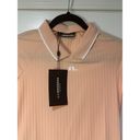 J. Lindeberg Women's Sevina Golf Polo Pale Pink Ribbed Size XS NWT Collar Photo 1