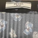 Prada Pleated Floral Print Crepe Skirt Size 46/ US 10 NWT Photo 7