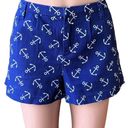 Harper  Blue & White Anchor Beach Pockets Summer Cotton Shorts ~ Womens Size 28 Photo 2