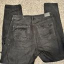 American Eagle black distressed mom jeans Photo 2