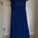 Oleg Cassini  Floor Length Sheath Gown with Lace Bodice Size 16W Light alteration Photo 3