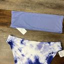 Daisy NWT Dippin 's Baja Tie Dye Purple White Bikini Bandeau High Waist Cheeky XL Photo 1