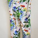 Jams World  Vintage Colorful English Garden Floral Wide Leg Cropped Pants Large Photo 1