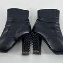 Fendi Authentic  Women's Studded Accents Heel Leather Ankle Boots Black Size 38 Photo 11