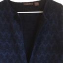 Heather B sweater wool cardigan belted blue black sparkly 87% size medium dressy Photo 1