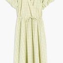 Madewell  Short Sleeve Plaid Tie-Waist Midi Dress Green/White Size XS NWT Photo 0