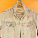 Thread and Supply  Alyssa Light Wash Blue Denim Distressed Jacket Size Small Photo 6