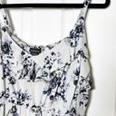 Torrid  Size 2X Ruffle Front Baby Doll Tank Challis Gray Floral Photo 1