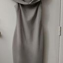 Boohoo  Gray Off Shoulder Cut Out Dress Size 10 Hourglass Photo 0