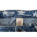 Mossimo Fringe Distressed Denim Shorts Stars Patriotic Beach Coastal School Vaca Blue Size 6 Photo 2