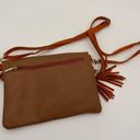 Vera Pelle  Italian Leather Brown Crossbody Tassel Purse Photo 6