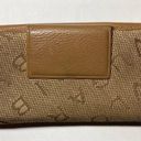 Bvlgari Brown/Beige Mania Canvas and Leather Double Flap Long Wallet Photo 5