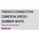 French Connection French Comection Cameron Dress; Summer White 🌸NWOT🌸 Never Worn Photo 5