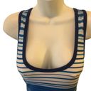 Calvin Klein CK Blue Stripe Racerback Maxi Dress Sz. 10 Scoop Neck Slimming Summer Photo 3